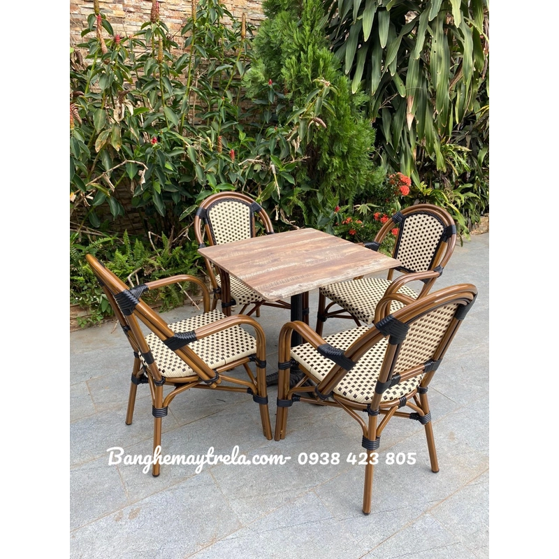 Ghế khung nhôm đan nhựa 444681