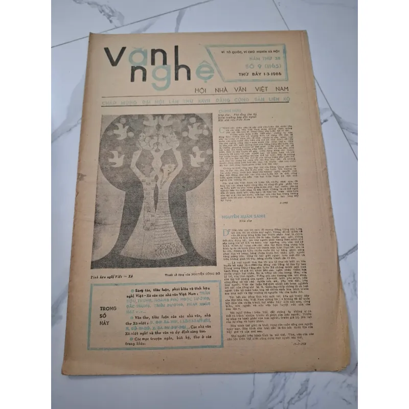 Báo Văn Nghệ số 9 (1165), 1-3-1986 - Chính Hữu & Nguyễn Xuân Sanh - Xã luận/Văn học 799253