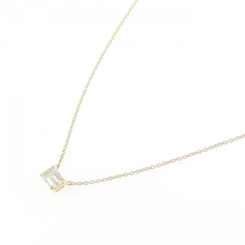 Dây chuyền kim cương K18YG 0.449CT J VS2 cắt hình ngọc lục bảo - Hàng hiệu Authentic 872408