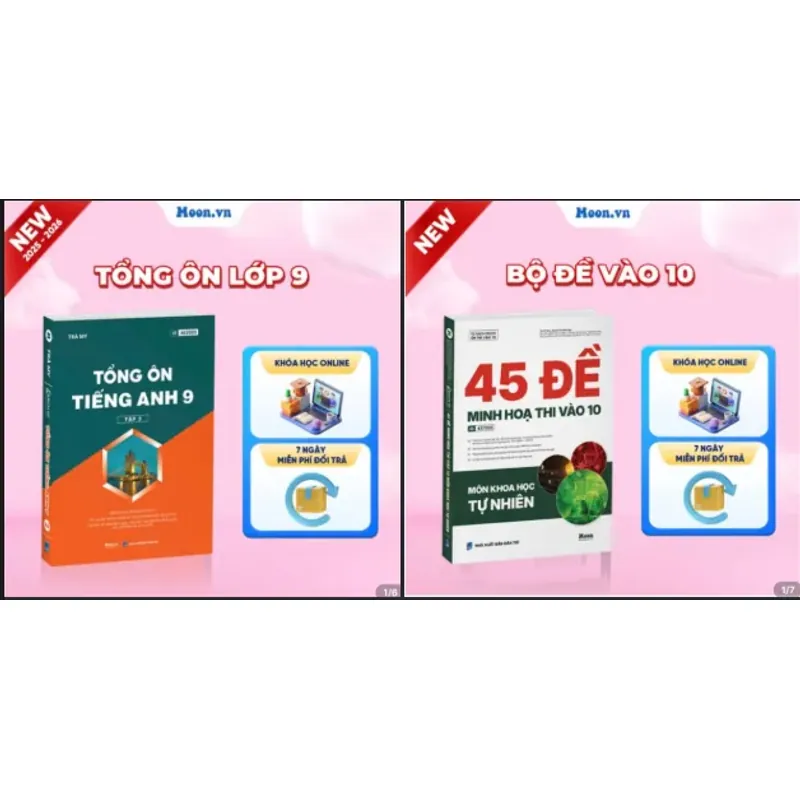 Combo 2 sách KHTN và Tổng ôn tiếng anh 9 tặng kèm khóa học 934912