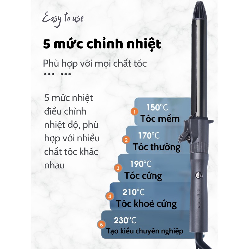 Máy uốn tóc xoăn Hàn Quốc Koremi tự xoay trục 360 độ 25mm   20431