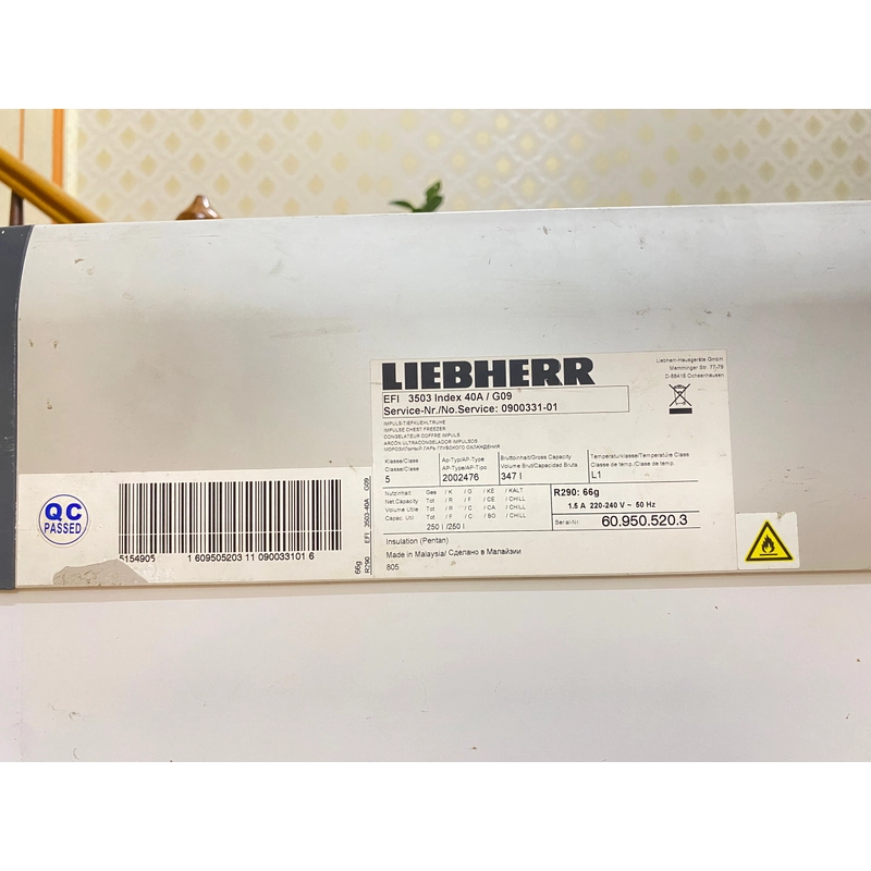 TỦ ĐÔNG TRƯNG BÀY KEM LIEBHERR 347/250 LÍT EFI 3503 (HỢP KIM) (R290)  380611