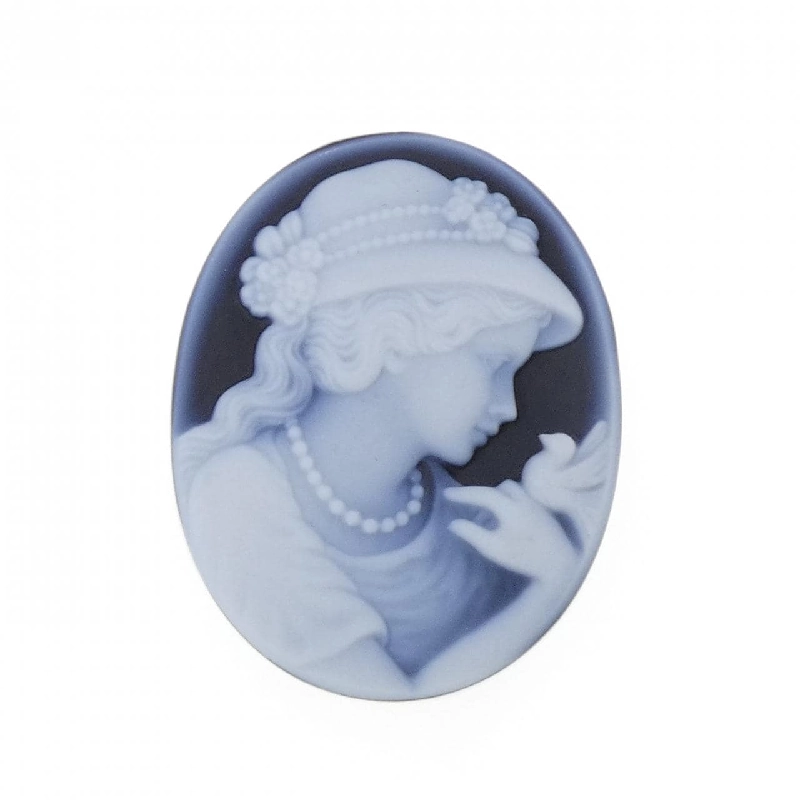 K18WG Mã não cameo Brooch - Hàng hiệu Authentic 872363