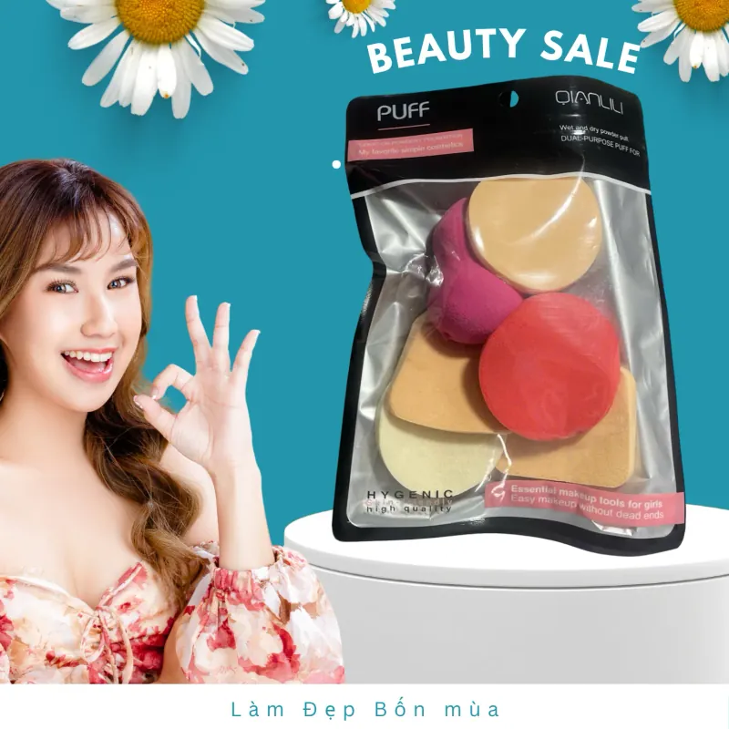 BỘ 12 MÚT TRANG ĐIỂM TÁN NỀN NGUYÊN TEM 210815