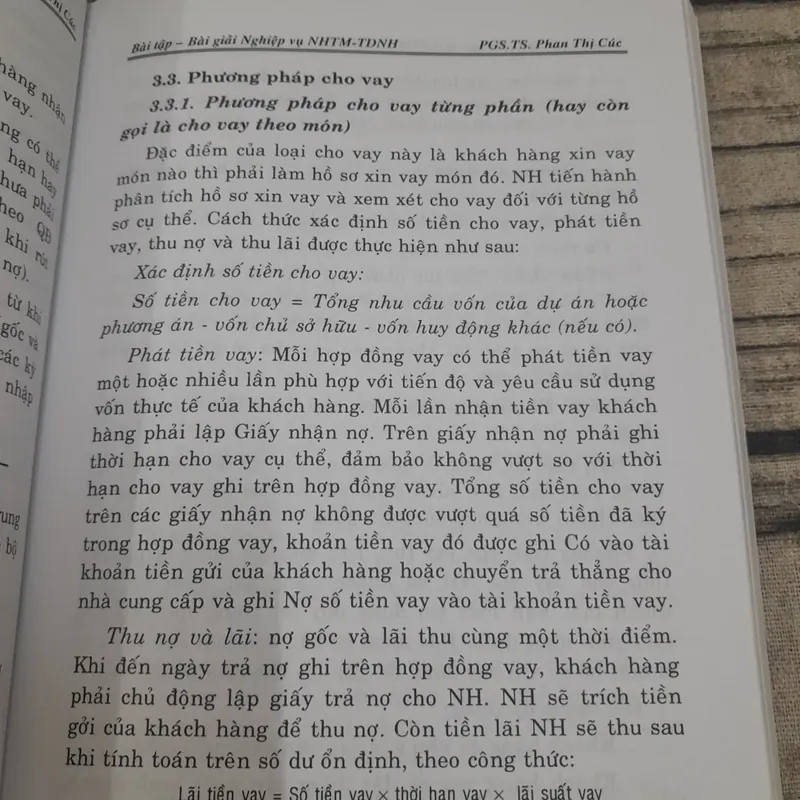 Bài tâp-Bài giải Nghiệp vụ Ngân hàng Thương mại Tín dụng. Chủ biên Phó GS TS Phan Thị Cúc. 675443