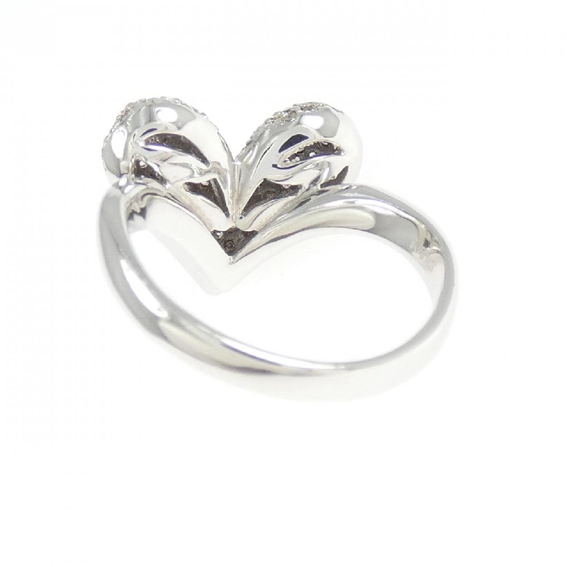 Nhẫn kim cương pavé hình trái tim K18WG 0.75CT - Hàng hiệu Authentic 850180