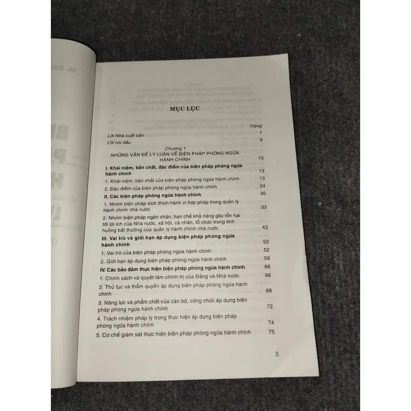 BIỆN PHÁP PHÒNG NGỪA HÀNH CHÍNH. LÝ LUẬN VÀ THỰC TIỄN 992987