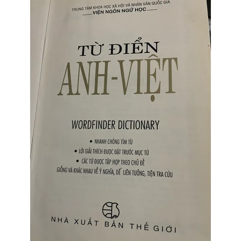 Từ điển Anh Việt, 920 trang, khổ lớn 432058