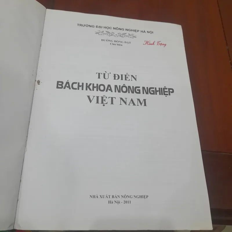 Từ điển BÁCH KHOA NÔNG NGHIỆP VIỆT NAM 603519