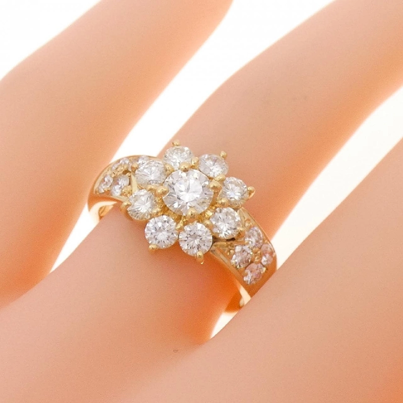 Nhẫn kim cương hoa K18YG 0.335CT - Hàng hiệu Authentic 853457