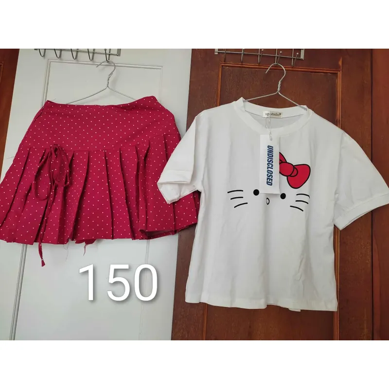 Set váy áo thun bé gái <47 ký mặc Tết cực xinh 739033