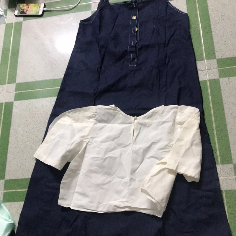 Đầm yếm jean 470348