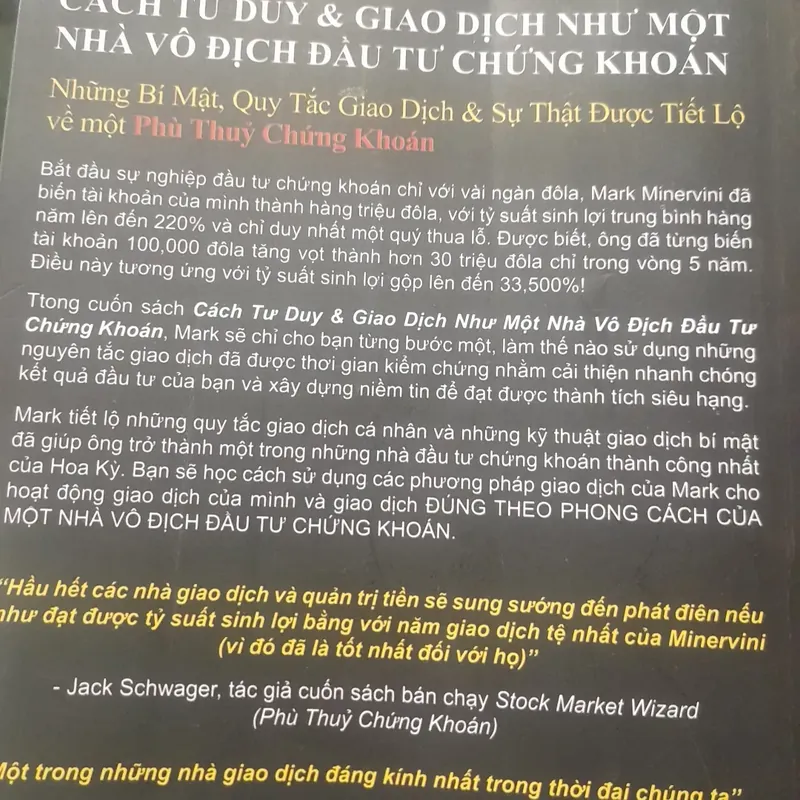 Mark Minervini - CÁCH TƯ DUY VÀ GIAO DỊCH NHƯ MỘT NHÀ VÔ ĐỊCH ĐẦU TƯ CHỨNG KHOÁN 709152