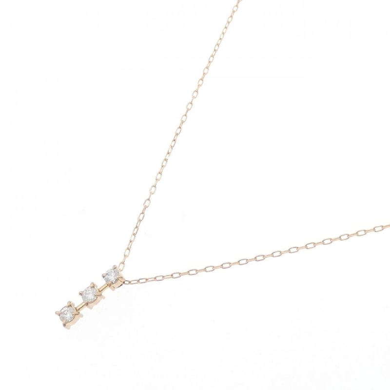 K18PG Ba viên đá kim cương dây chuyền 0.18CT - Hàng hiệu Chính hãng 862222