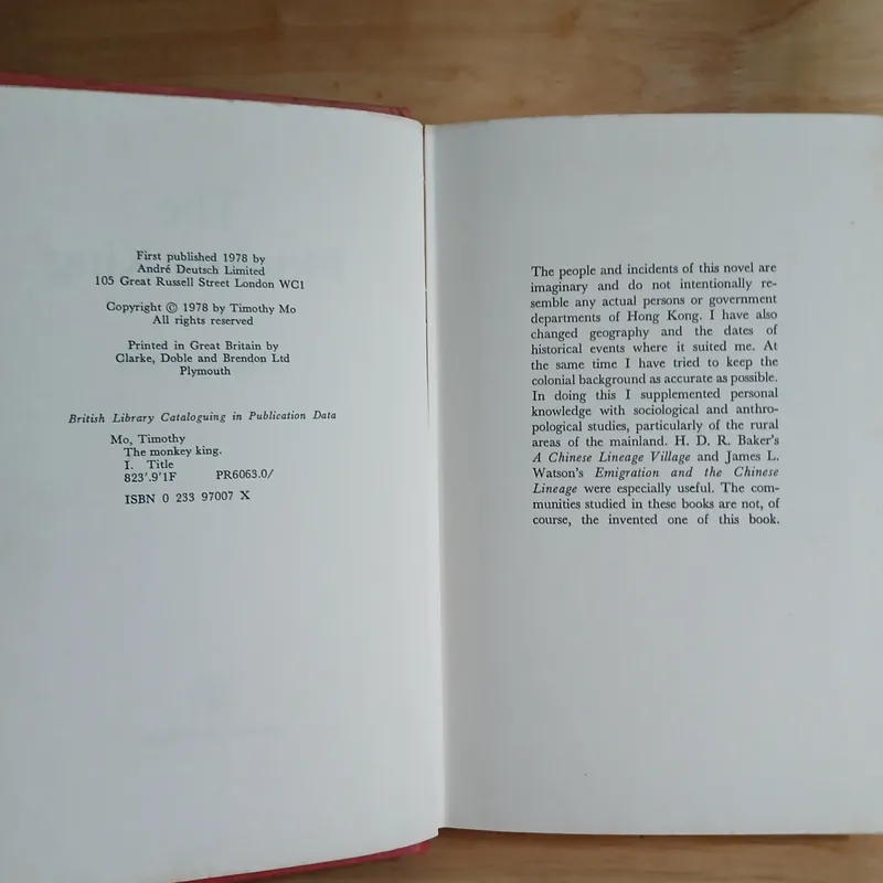 The Monkey King - Timothy Mo 711644