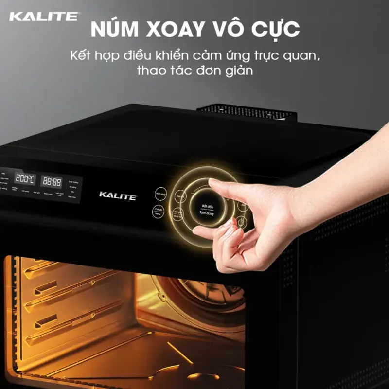 Nồi chiên hơi nước KALITE STEAM FUSION PRO – 20L 4in1 chiên, hấp, nướng, rã đông 591222