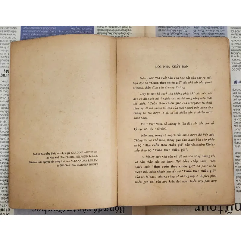 HẬU CUỐN THEO CHIỀU GIÓ, tác giả Alexandra Ripley, trọn bộ 4 tập 703585