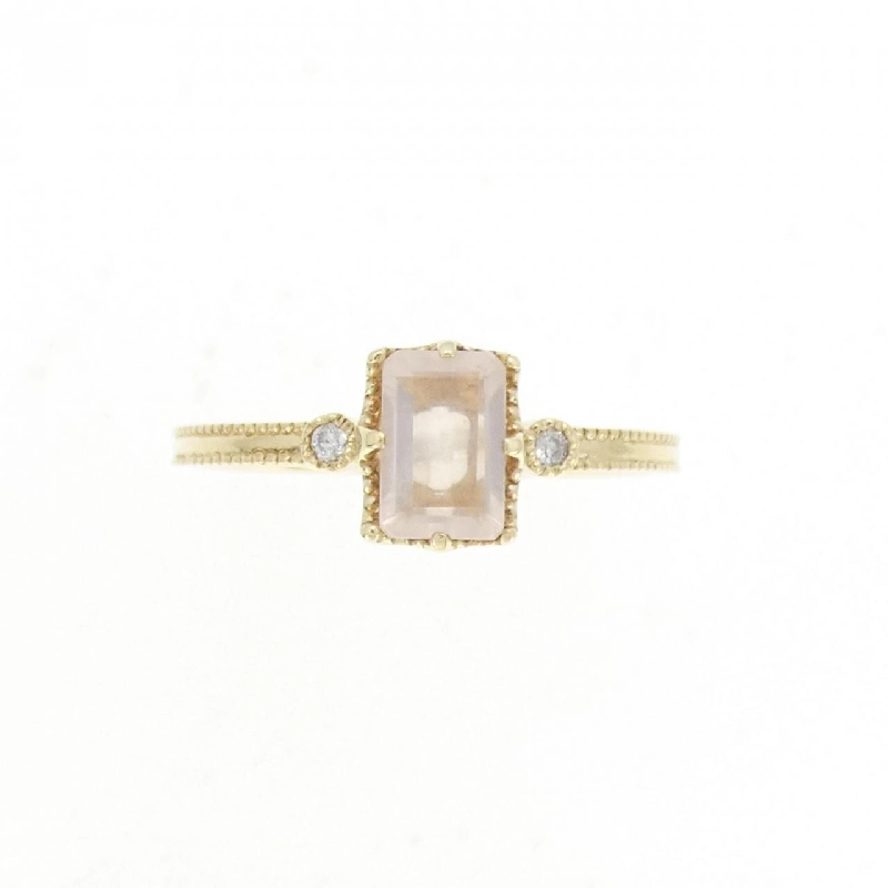 Nhẫn đá hồng quartz K10YG 671332