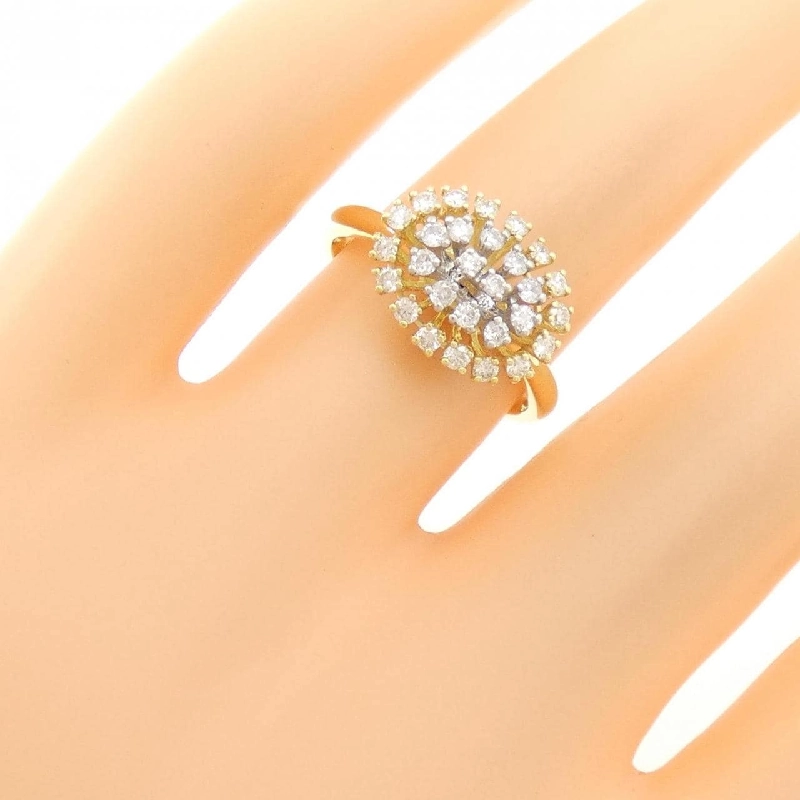 Nhẫn kim cương K18YG/PT900 0.41CT 671635