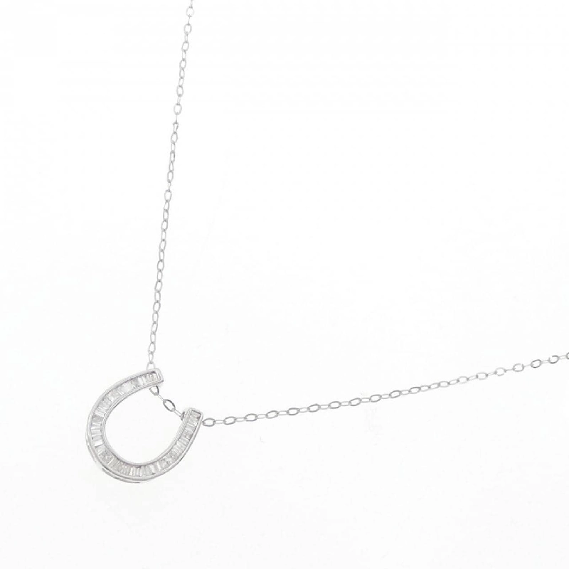 K18WG Mặt dây chuyền hình móng ngựa kim cương 0.20CT - Hàng hiệu Authentic 858504