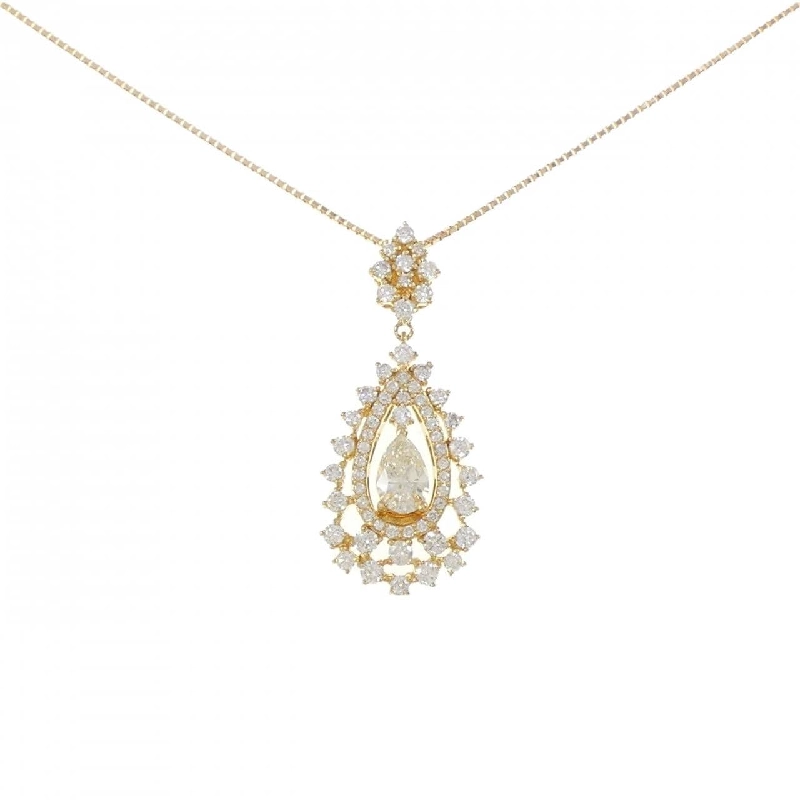 K18YG Dây chuyền kim cương 0.570CT - Hàng hiệu Chính hãng 860741