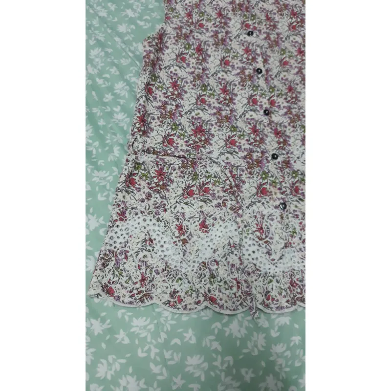 Áo sơ mi hoa không tay 1001606