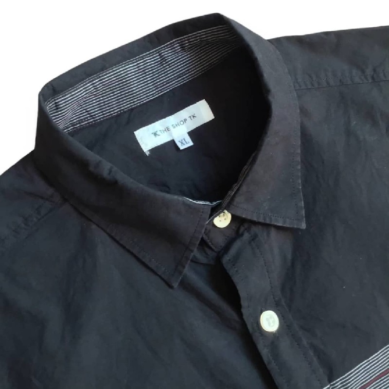 Áo sơ mi Nhật The Shop TK đẹp như mới, phối màu sang trọng, size XL dành cho anh em từ 65-70kg.  9079