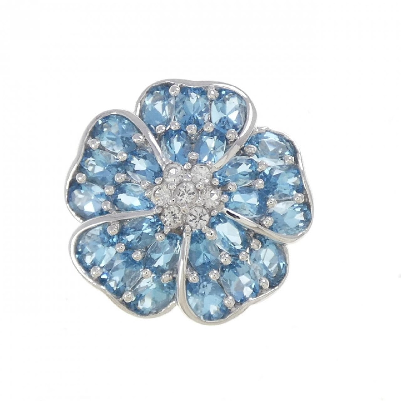 Nhẫn Blue Topaz Hoa K18WG - Hàng hiệu Chính hãng 853745