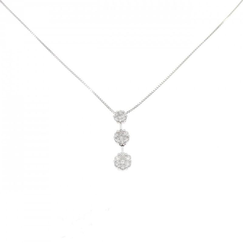 Dây chuyền kim cương hoa PT900/PT850 0.50CT - Hàng hiệu Chính hãng 865401