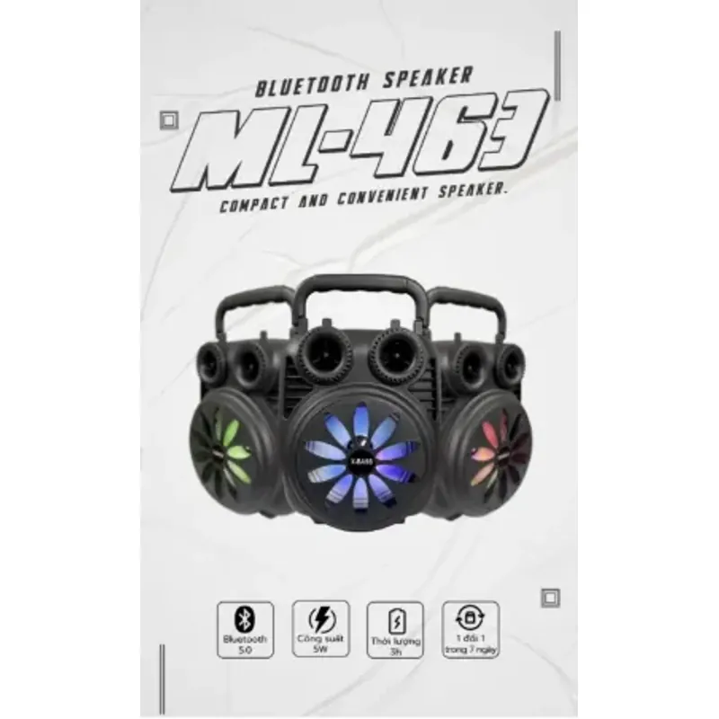 Loa bluetooth mini ML-463 âm thanh tự nhiên, rõ ràng, mạnh mẽ 533937