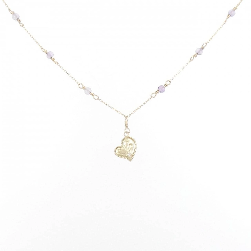 K10YG Dây chuyền Amethyst hình trái tim - Hàng hiệu Authentic 860950