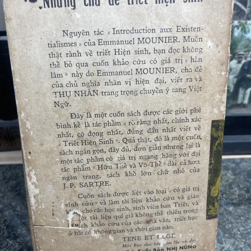 Những chủ đề triết hiện sinh E. Mounier XB 1970 763302