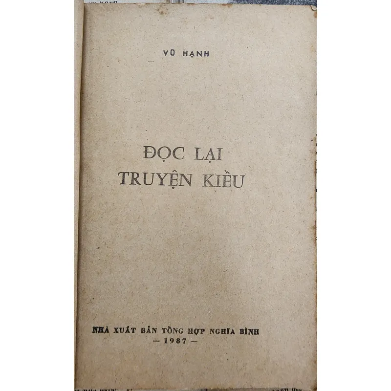 ĐỌC LẠI TRUYỆN KIỀU - Tác giả: Vũ Hạnh 705474