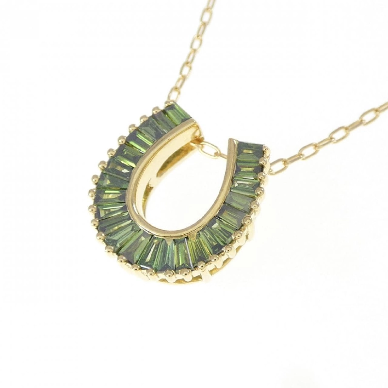 K18YG Mặt dây chuyền hình móng ngựa kim cương 0.32CT - Hàng hiệu Chính hãng 858017