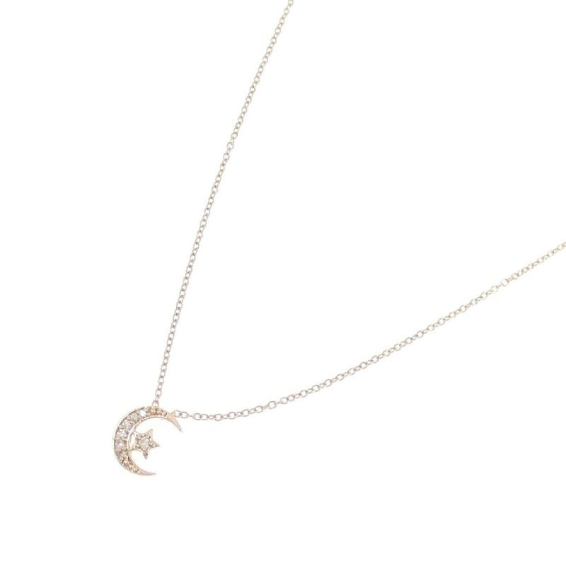 K18PG Mặt trăng×Ngôi sao Dây chuyền kim cương - Hàng hiệu Chính hãng 857621