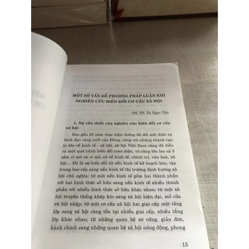 Một số vấn đề về biến đổi cơ cấu xã hội Việt Nam hiện nay 782107