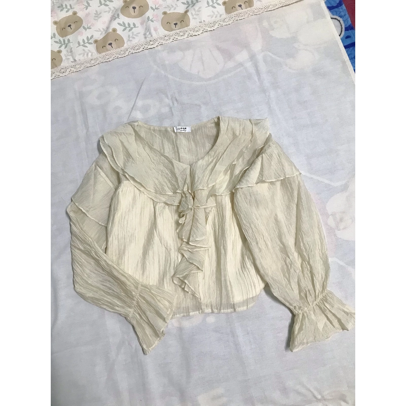 Áo tơ tay bồng dài 499895