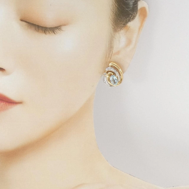 Tasaki Aquamarine Bông tai 2.12CT - Hàng hiệu Chính hãng 844866