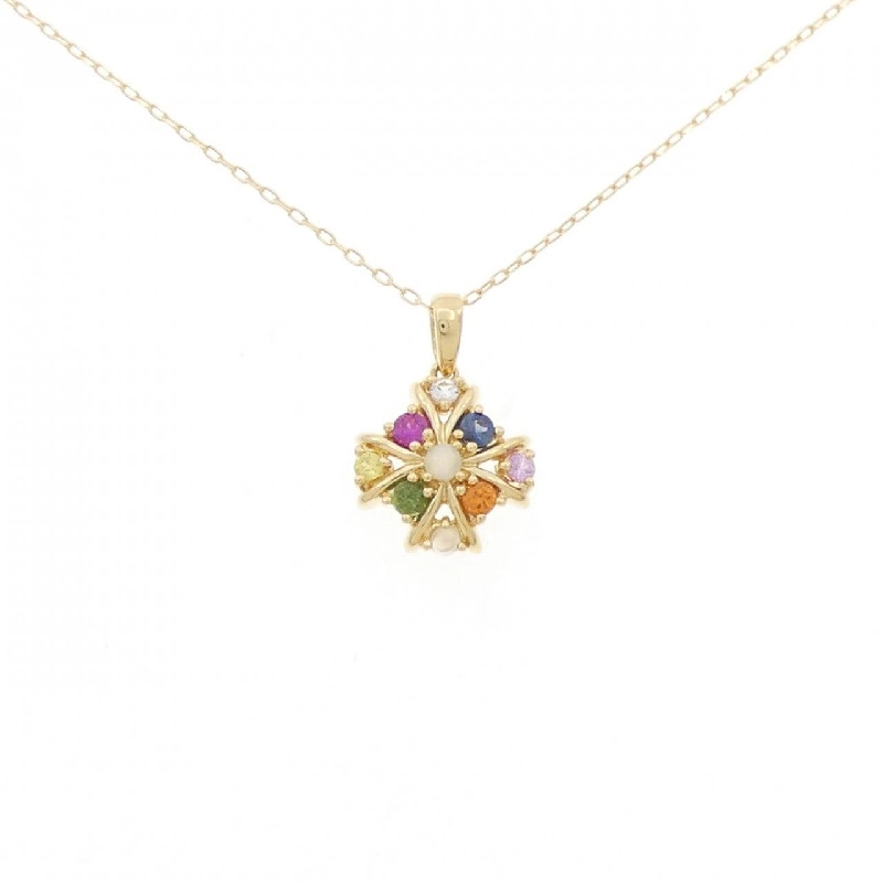 K18YG Đá màu Dây chuyền - Hàng hiệu Chính hãng 865940