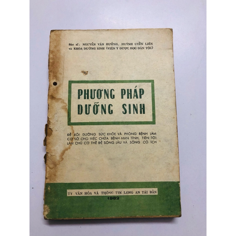 PHƯƠNG PHÁP DƯỠNG SINH  - 226 trang, nxb: 1982 361481