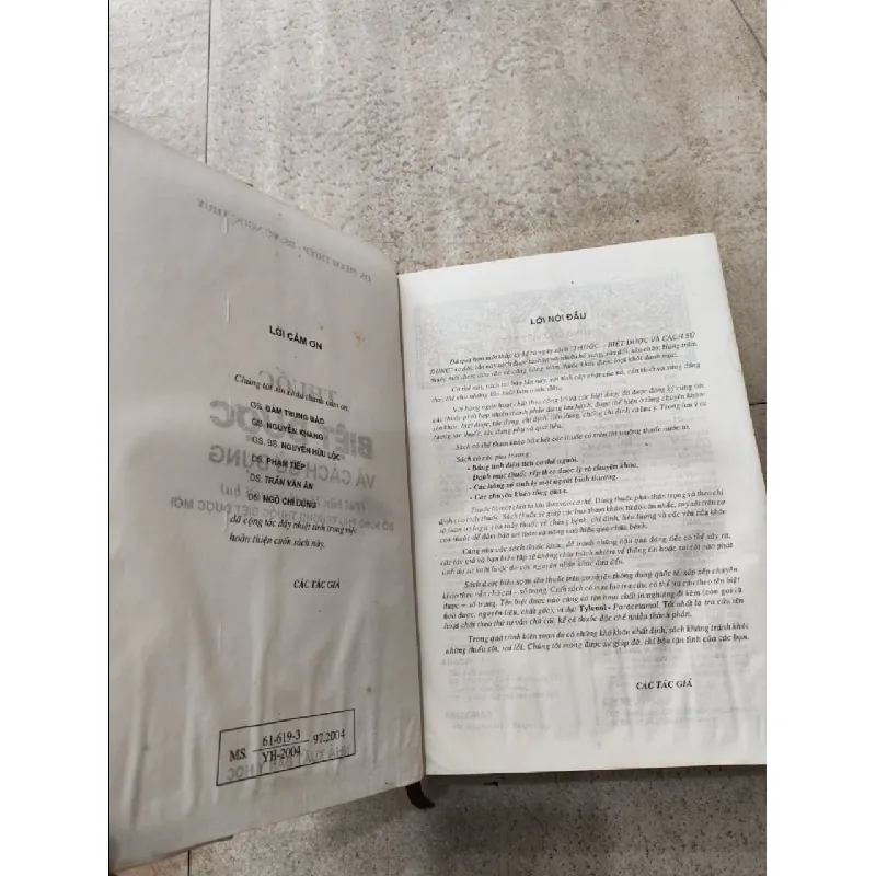 THUỐC BIỆT DƯỢC & CÁCH SỬ DỤNG - PHẠM THIỆP , VŨ NGỌC THUÝ, HOÀNG TRỌNG QUANG 120024