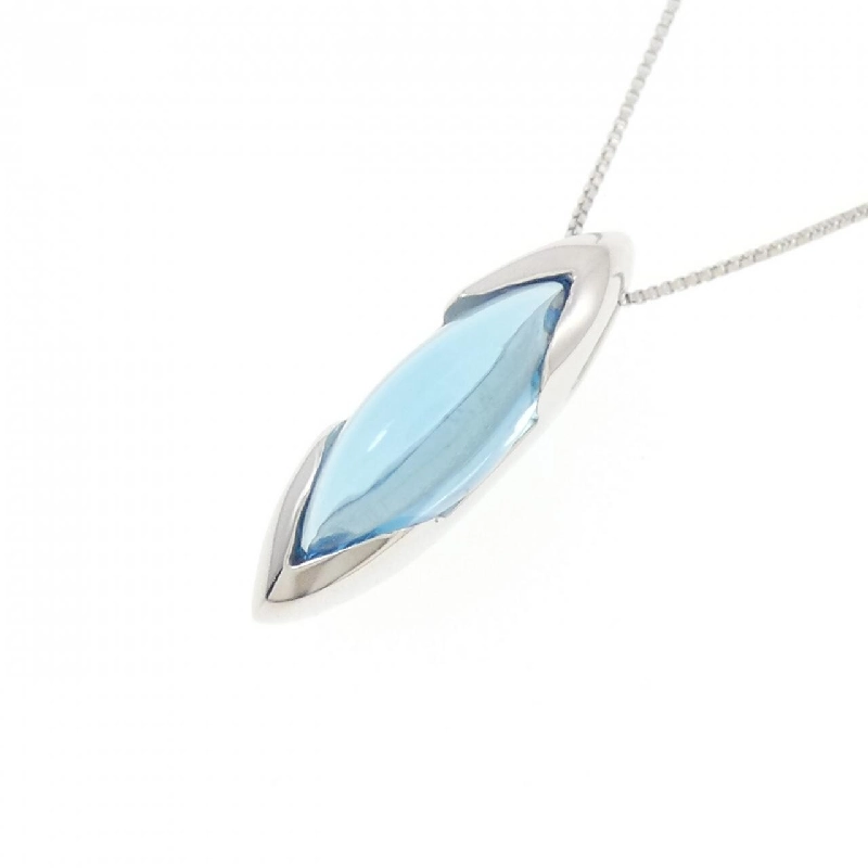 K18WG Blue Topaz Necklace - Hàng hiệu Authentic 864958