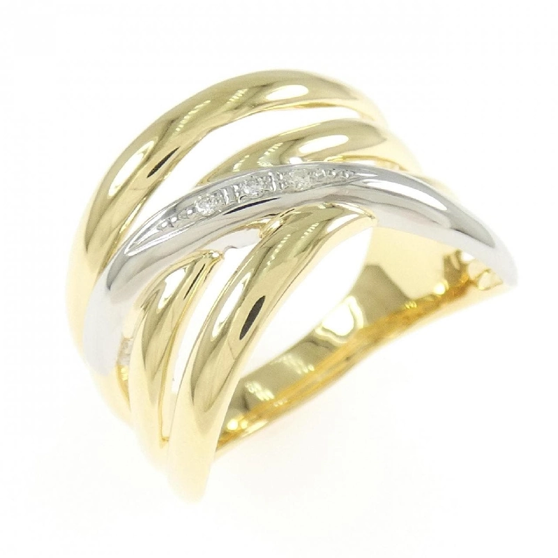 Nhẫn kim cương K18YG/PT900 666066