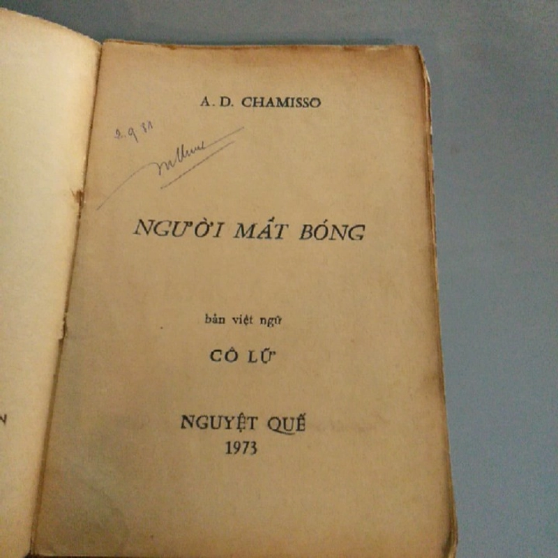 NGƯỜI MẤT BÓNG - a.d.chamisso 224183