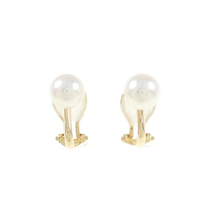 K18YG Bông tai ngọc trai Akoya 7mm - Hàng hiệu Authentic 874475