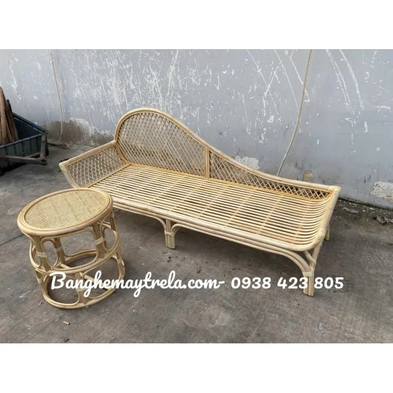 Băng ghế mây tre đan 753525