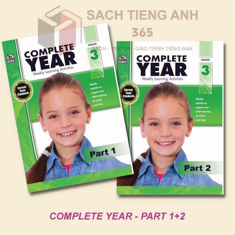 Sách Tiếng Anh - Combo 2 cuốn - Complete Year, Grade K,1,2,3,4,5 cho bé 21785