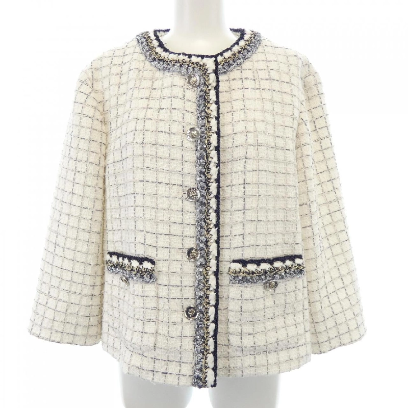 Áo khoác không cổ CHANEL 634805