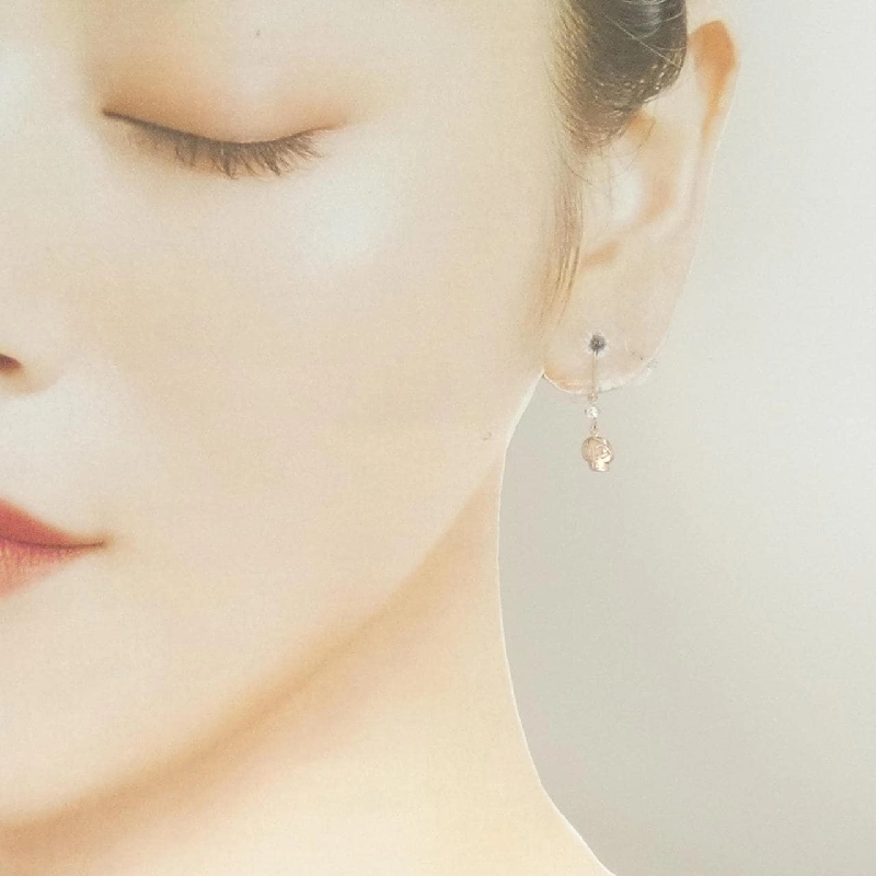 K14PG Skull Cubic Earrings - Hàng hiệu Authentic 871085