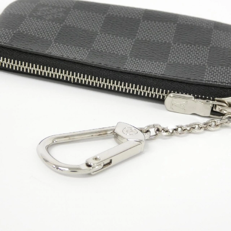Louis Vuitton Damier Graphite Card Key Case Pouch Clé N60155 Coin & Key Case - Hàng hiệu Authentic 806077